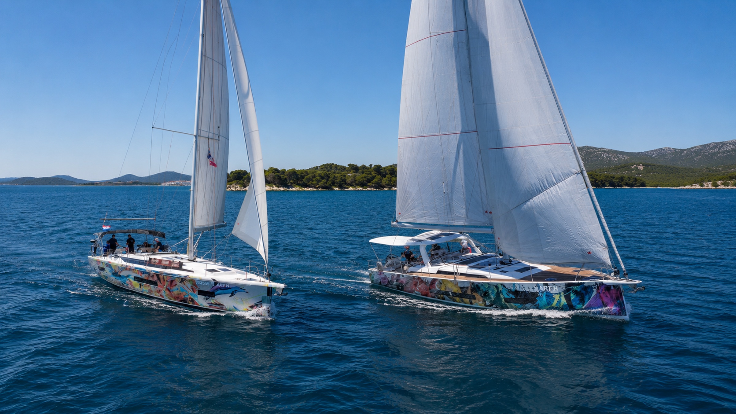 ART N. und ART H. segeln gemeinsam in kroatischen Gewässern